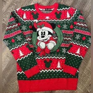 Disney's Mickey Mouse Ugly Christmas Sweater- Size Large